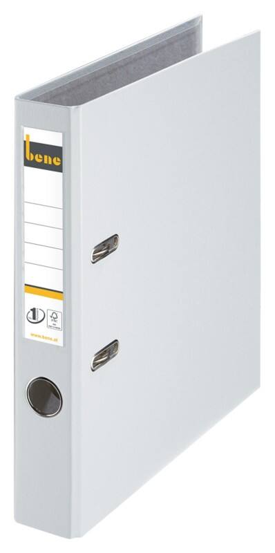 Bene No.1 Power Schmal Ordner DIN A4 52 mm Weiß 2 Ringe 291600WS Kunststoff Hochformat