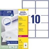 AVERY Zweckform UltraGrip Adressetiketten L7173-100 Ja DIN A4 Weiß 99,1 x 57 mm 100 Blatt à 10 Etiketten