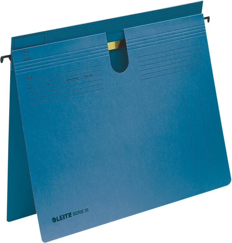 Leitz Series 18 Hängehefter DIN A4 250 g/m² Blau Blauer Engel UZ14b (Recyclingpapier Schreibwaren), Anteil recycelter Pappkarton 100%