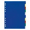 DURABLE Blanko Register DIN A4 Überbreite Farbig Sortiert Mehrfarbig 10-teilig PP (Polypropylen) Portrait A4+ 11 Löcher 6747