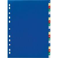 DURABLE A - Z Register DIN A4 Farbig sortiert Mehrfarbig 20-teilig PP (Polypropylen) 11 Löcher 6755