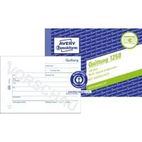 AVERY Zweckform Quittungsformulare 1250 DIN A6 quer Perforiert N/A 100 Blatt