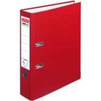 herlitz maX.file Ordner DIN A4 80 mm Rot 2 Ringe Pappkarton, PP (Polypropylen) Texturiert Hochformat