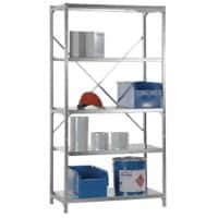 Manuflex Grundregal 5 Fachböden Stahl 1.030 x 400 x 2.000 mm Silber