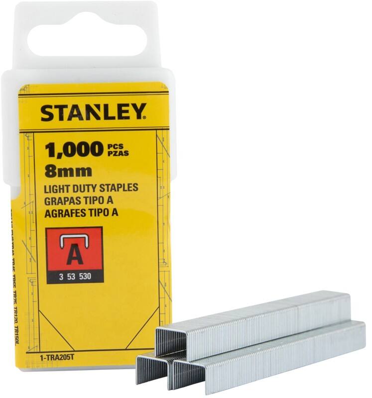 Stanley Heftklammern 8 mm 1-TRA205T Metall Silber 1000 Heftklammern