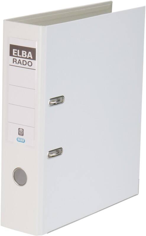 ELBA Rado Plast Ordner Breit DIN A4 80 mm Weiß 2 Ringe Rado Plast PVC (Polyvinylchlorid) Hochformat