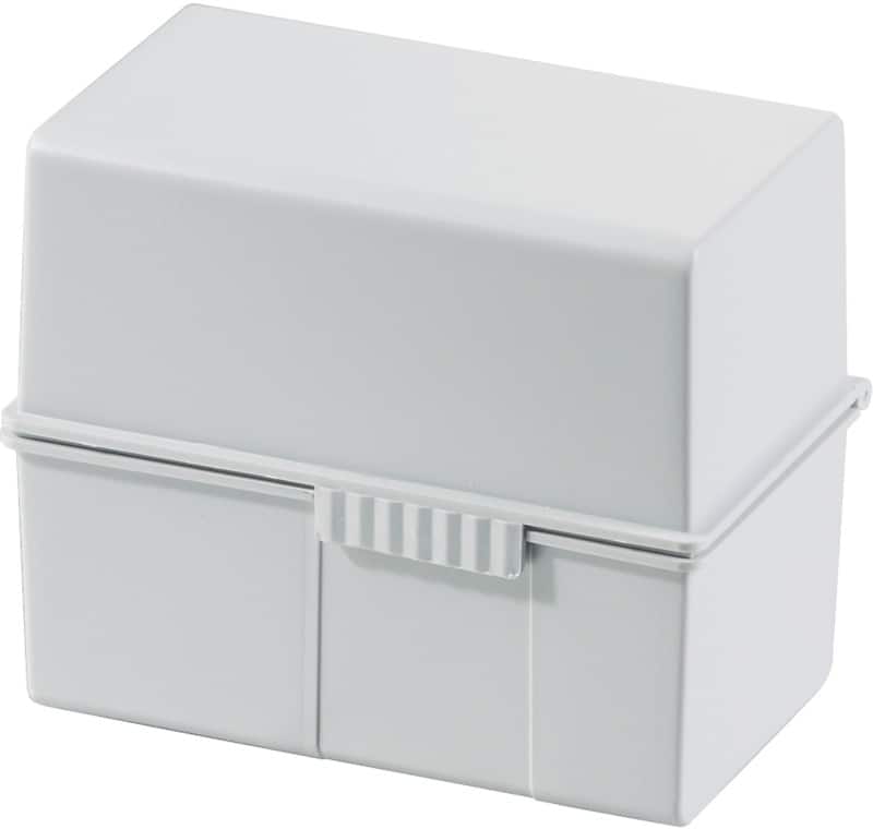 HAN Karteikasten DIN A6 PS (Polystyrol), Stahl 400 Karten Hellgrau