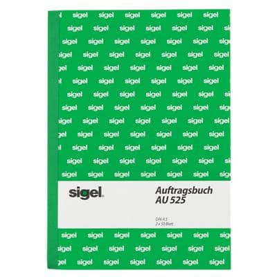 Sigel Auftragsbuch AU525 DIN A5 hoch 2-fach mit Blaupapier 50 Blatt
