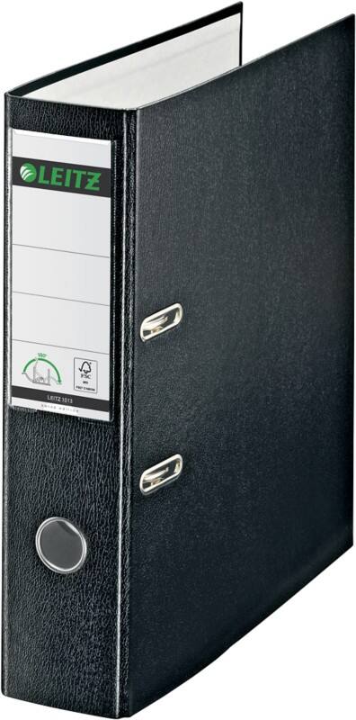 Leitz Swiss Edition 180° Ordner Breit DIN A4 80 mm Schwarz 2 Ringe 1013 Kunststoff Hochformat