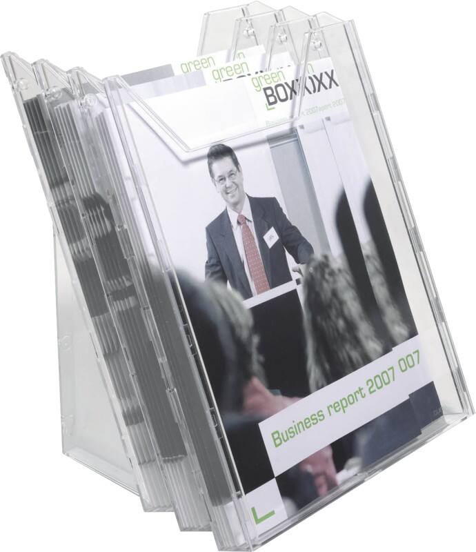 DURABLE Combiboxx DIN A4 Prospektständer Wandmontiert Transparent UNKNOWN 25,5 x 9 x 32,5 cm 3 Stück