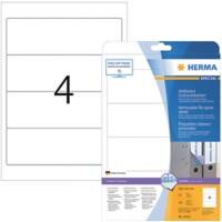 HERMA 10165 Ordneretiketten Wiederablösbar DIN A4 61 x 192 mm Weiß 25 Blatt à 4 Etiketten