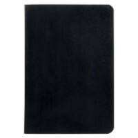 Ursus Style A6 Casebound Schwarzes Wachstuch Stoffhülle Umschlag Notizbuch Quadratisch 48 Blatt