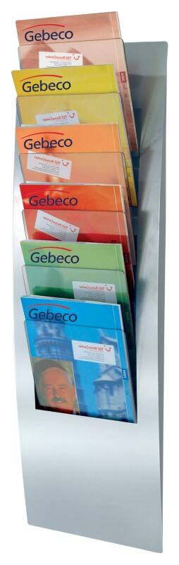 Kerkmann Varia DIN A4 Wandprospekthalter Silber 6507 31 x 10 x 102 cm