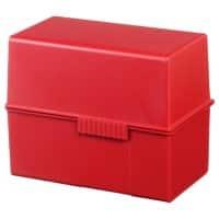 HAN Karteikartenbox DIN A6 400 Karten Rot 16,5 x 9,6 x 12,8 cm