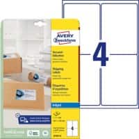 AVERY Zweckform Etikett 4317570 Ja DIN A4 Weiß 99,1 x 139 mm 25 Blatt à 4 Etiketten