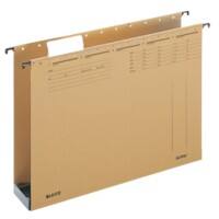 Leitz ALPHA Hängesammler 1941 DIN A4 Mit Kunststoffboden U-Base 60 mm 320 g/m² Naturbraun 100% Recycelter Natron-Karton 15 Stück