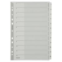 Leitz Register 4325 DIN A4 Weiß 12-teilig 11-fach Karton 1 bis 12