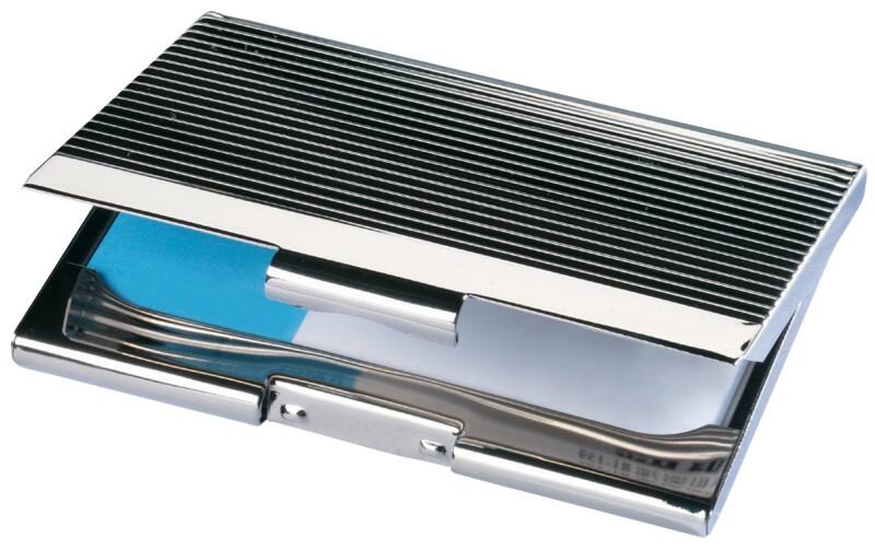 Sigel Visitenkartenetui Classic Spezial 20 Karten Silber 9 x 0,5 x 5,5 cm