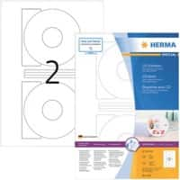 HERMA SPECIAL A4 CD/DVD Etiketten 4471 haftend DIN A4 Weiß 116 x 116 mm 100 Blatt à 2 Etiketten