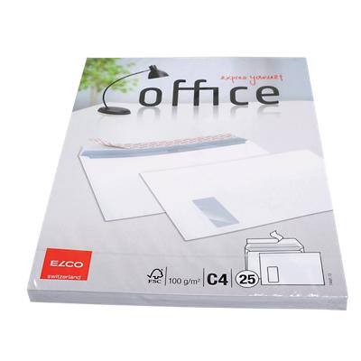 Elco Büro Briefumschläge Mit Fenster C4 324 (B) x 229 (H) mm Abziehstreifen Weiß 100 g/m² 25 Stück