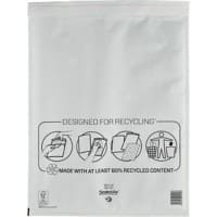Mail Lite Luftpolster Versandtaschen 79 g/m² K/7 350 (B) x 470 (H) mm Ohne Fenster Peel and Seal Weiß 50 Stück