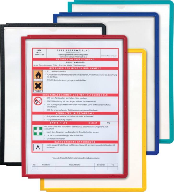 DURABLE Sherpa Sichttafel 5 Flächen DIN A4 Kunststoff, PP (Polypropylen) Farbig sortiert 5 Stück