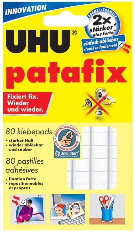 UHU patafix Klebepads Weiß 80 Stück