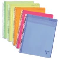 Clairefontaine Linicolor A4+ Drahtgebunden Farbig sortiert PP Cover Notizbuch Liniert 80 Blatt