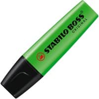 STABILO Boss Original Textmarker Grün Breit Keilspitze 2 - 5 mm Nachfüllbar