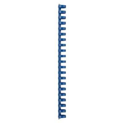 GBC Polyvinylchlorid Plastikbinderücken Blau 19.0 mm 165 Blatt DIN A4 100 Stück
