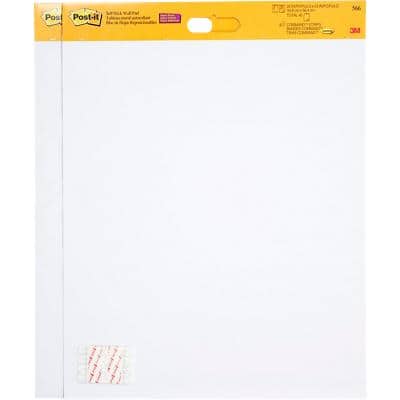 Post-it Flipchart-Papier Super Sticky 566 Weiß 50,8 x 58,4 cm 2 Stück à 20 Blatt