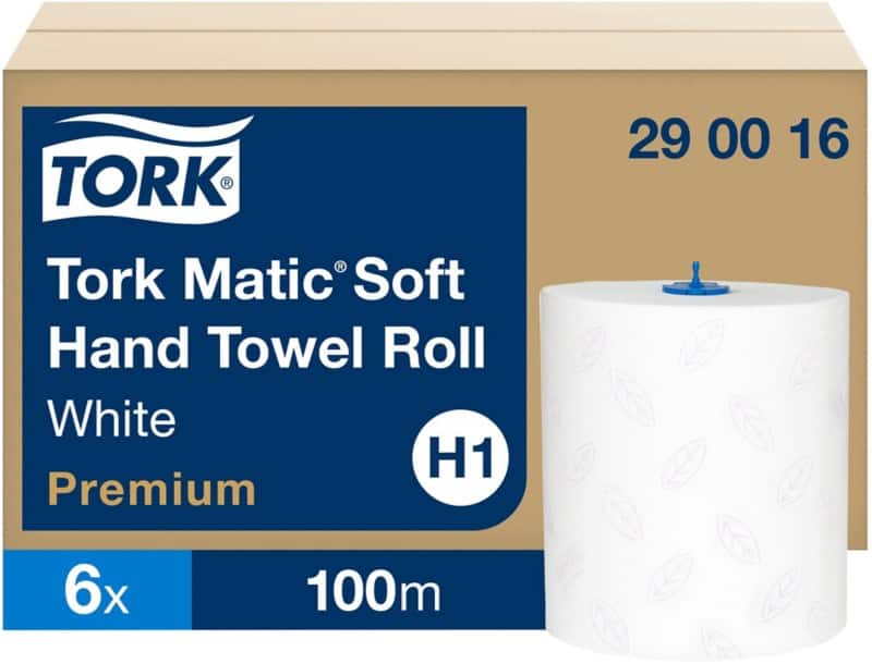Tork Matic Premium  Papierhandtücher H1 Gerollt Weiß 2-lagig 290016 6 Rollen à 100 m