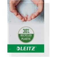 Leitz Prospekthüllen DIN A4 Texturiert Transparent 120 Mikron PP (Polypropylen) Öffnung Oben und links 4 Löcher 4784 100 Stück