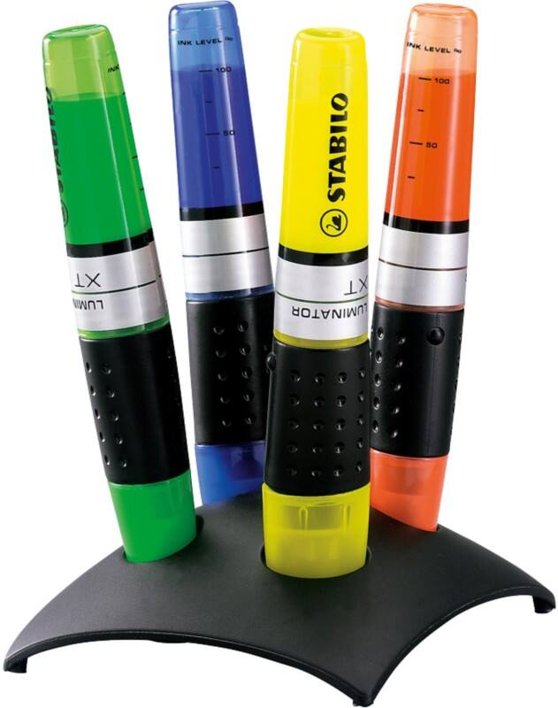 STABILO LUMINATOR Textmarker Farbig sortiert  Breit Keilspitze 2 - 5 mm 4 Stück