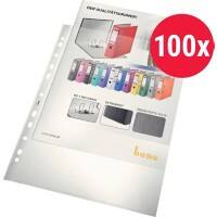 Bene Prospekthüllen 207365CL DIN A4 Polypropylen Universallochung 60 Mikron Glasklar 100 Stück