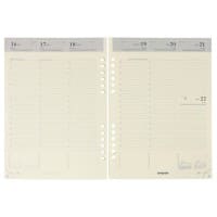 Brepols Terminplanernachfüllung Brefax DIN A5 1 Woche / 2 Seiten 2026 Creme