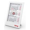 Niceday Tischkalender 2024 3 Monate/1 Seite Papier Weiß Deutsch 12 x 18 cm