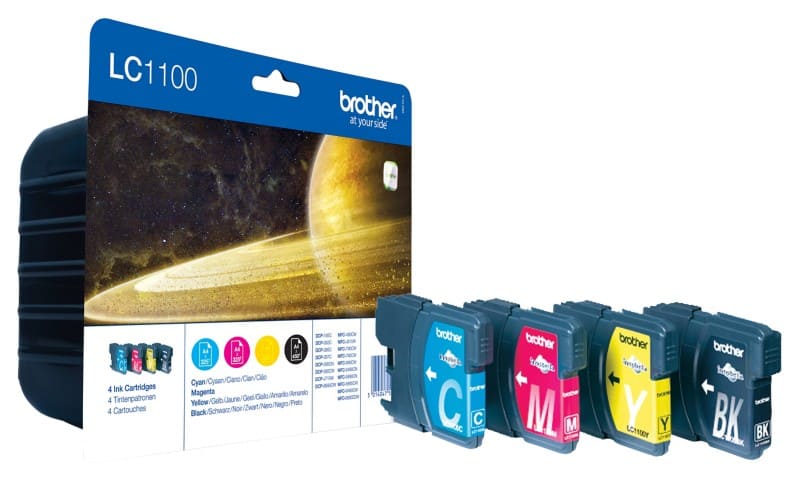 Brother LC1100 Original Tintenpatrone Schwarz, Cyan, Magenta, Gelb Multipack 4 Stück