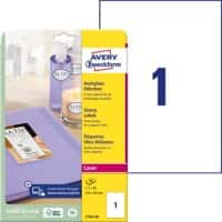 Avery Zweckform Etiketten Glossy/L7767-40 weiß glänzend 209x295mm Inhalt 40 Stück