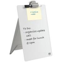 Nobo Desktop-Notizboard 1905173 Mit trocken abwischbarer Glasoberfläche 21,6 x 29,7 cm Brillant Weiß