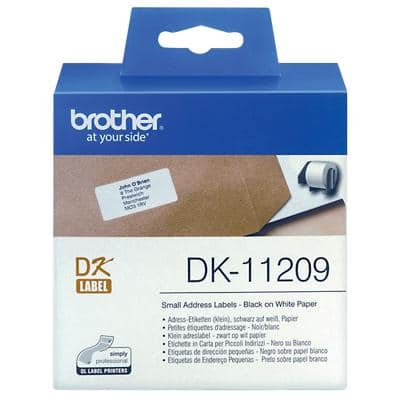 Brother DK-11209 Authentic Kleine Adressetiketten Selbstklebend Weiß 29 x 62 mm 800 Labels