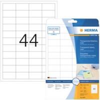HERMA Transparente Etiketten 4680 Rechteckig DIN A4 48,3 x 25,4 mm 25 Blatt à 44 Etikett