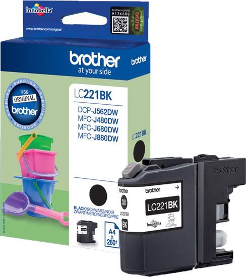 Brother LC221BK Original Tintenpatrone Schwarz