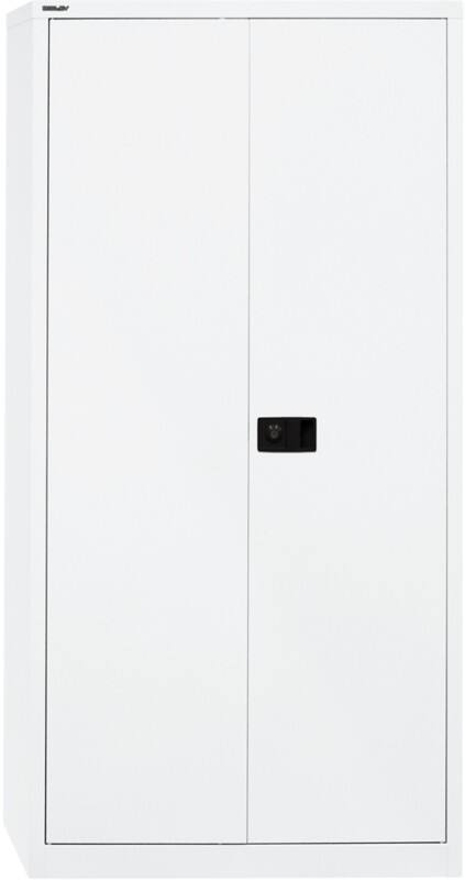 Bisley Universal Flügeltürenschrank Stahl 3 Fachböden abschließbar 914 x 400 x 1.950 mm Verkehrsweiß