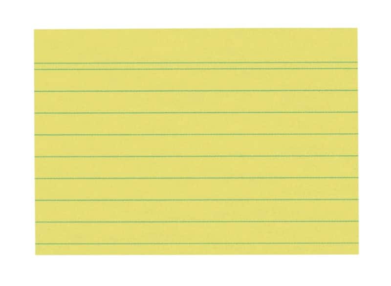 herlitz Karteikarten DIN A7 100 Karten Gelb 10,5 x 7,4 cm 100 Stück