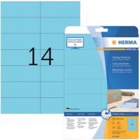 HERMA 5060 Multifunktionsetiketten SuperPrint DIN A4 Blau 105 x 42,3 mm Rechteckig 280 Etiketten pro Packung