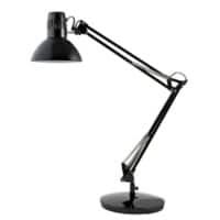 Alba Architect Freistehend Schreibtischlampe Fluoreszierend, LED Schwarz Steckdose 260 x 260 x 890 mm