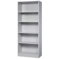 Hammerbacher Melaminharzbeschichtete Spanplatte Regal 4 Fachböden 800 x 400 x 2.004 mm Grau