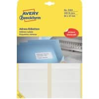 AVERY Zweckform 3350 Universaletiketten Spezial Weiß 95 x 47 mm 20 Blatt à 12 Etiketten