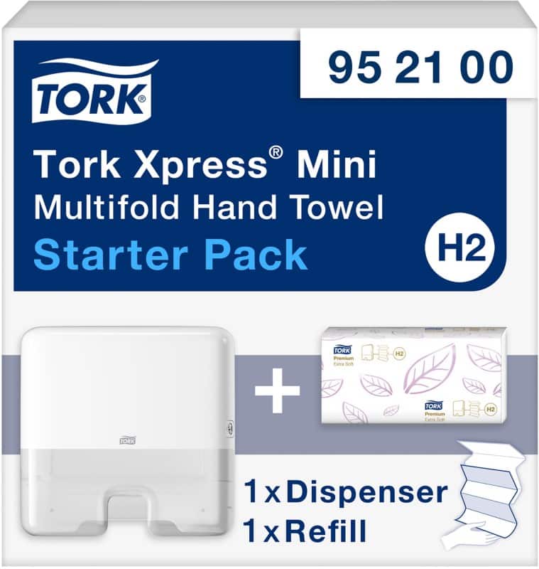 Tork Xpress Mini 952100 H2 Falthandtuchspender Kunststoff Abschließbar Manuell Weiß